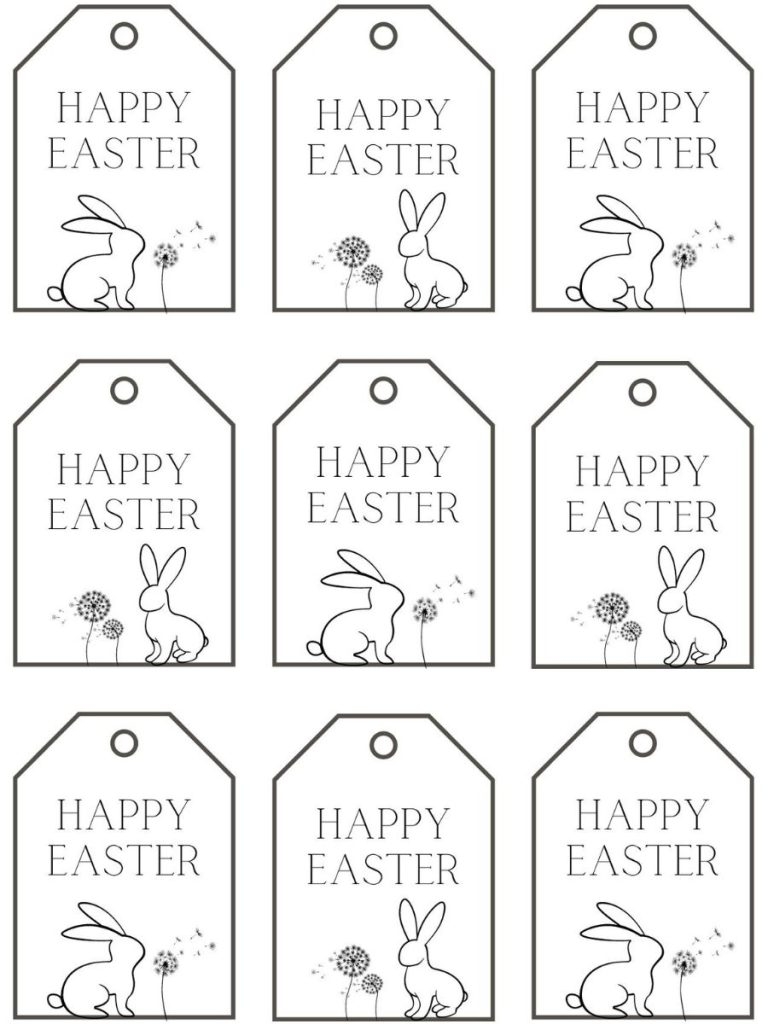 Free Printable Easter Gift Tag Designs For Every Bunny For Hope And Joy