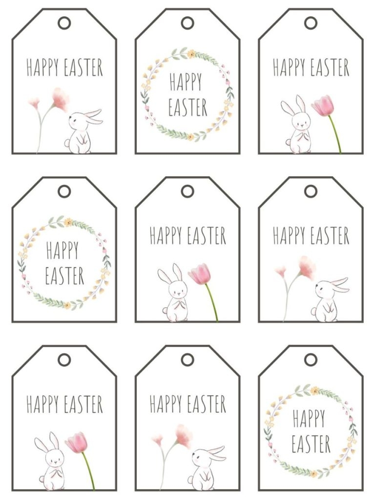 Print Free Happy Easter Tags Free Printable
