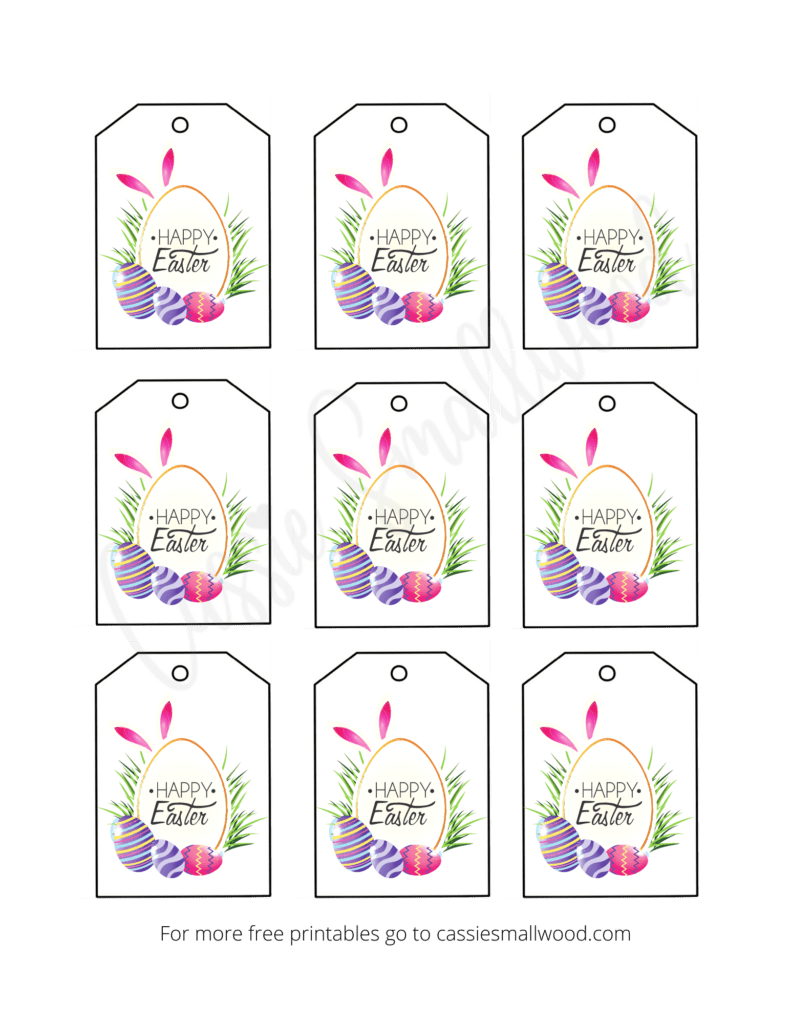 Free Printable Easter Tags 20 Unique Designs Cassie Smallwood
