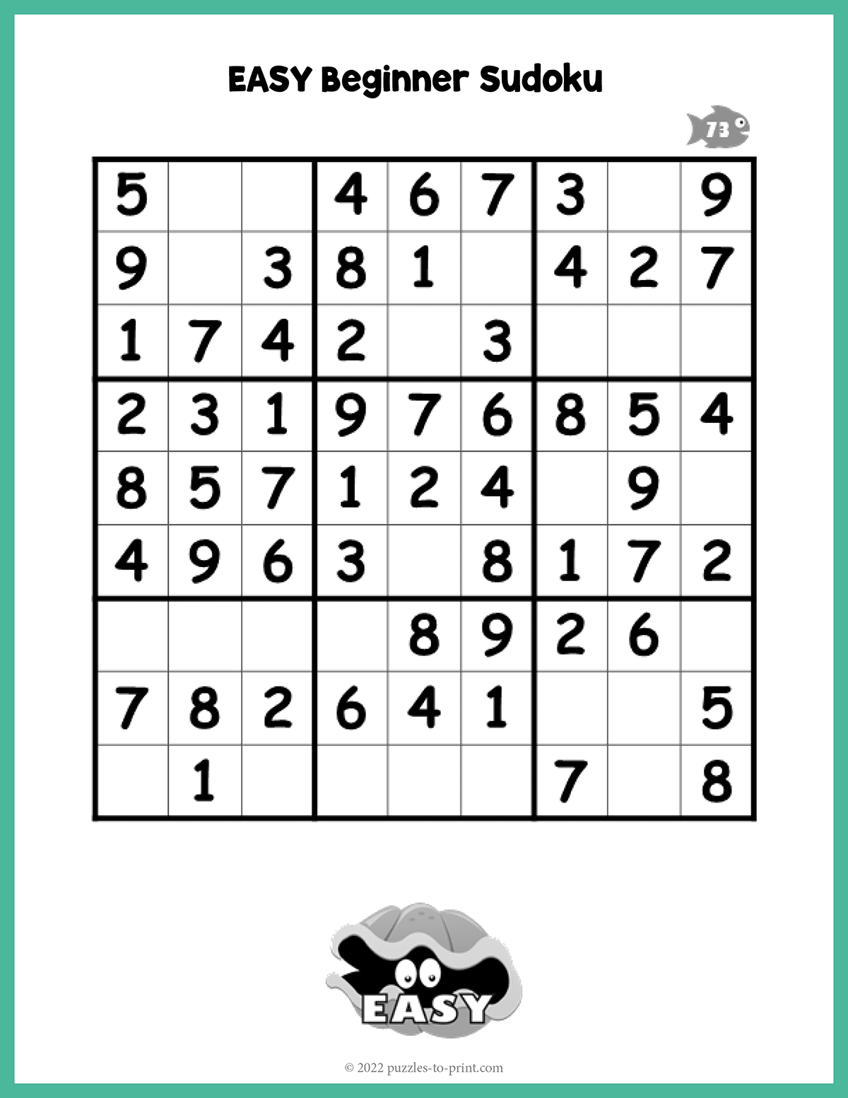 easy sudoku puzzles to print easy sudoku puzzles to print