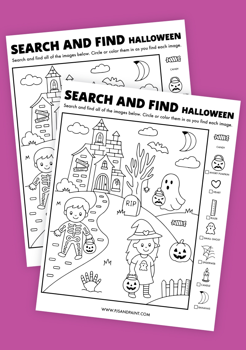 Free Printable Halloween Search And Find Pjs And Paint Free Printable Halloween Search And Find Pjs And Paint