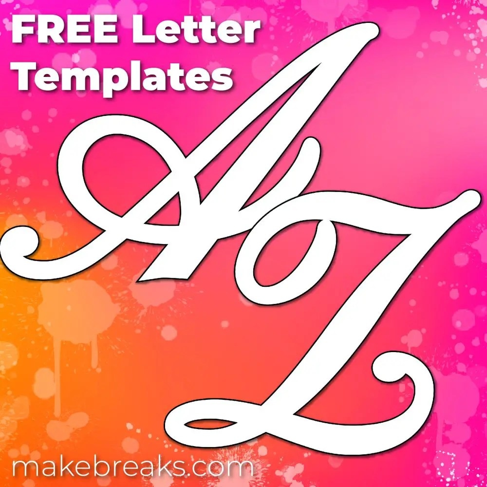 Free Printable Large Letters For Walls amp Other Projects Script Worksheets Library
