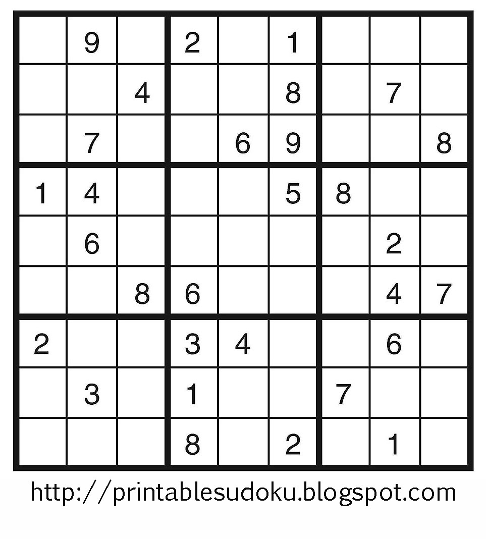 print free sudoku puzzles