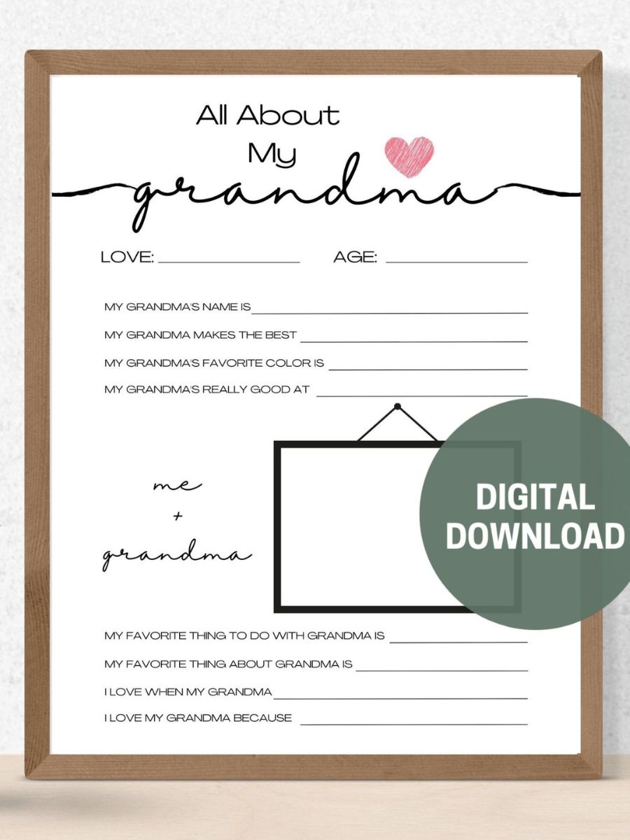 FREE Printable Mother s Day Questionnaire For Mom And Grandma For Hope And Joy