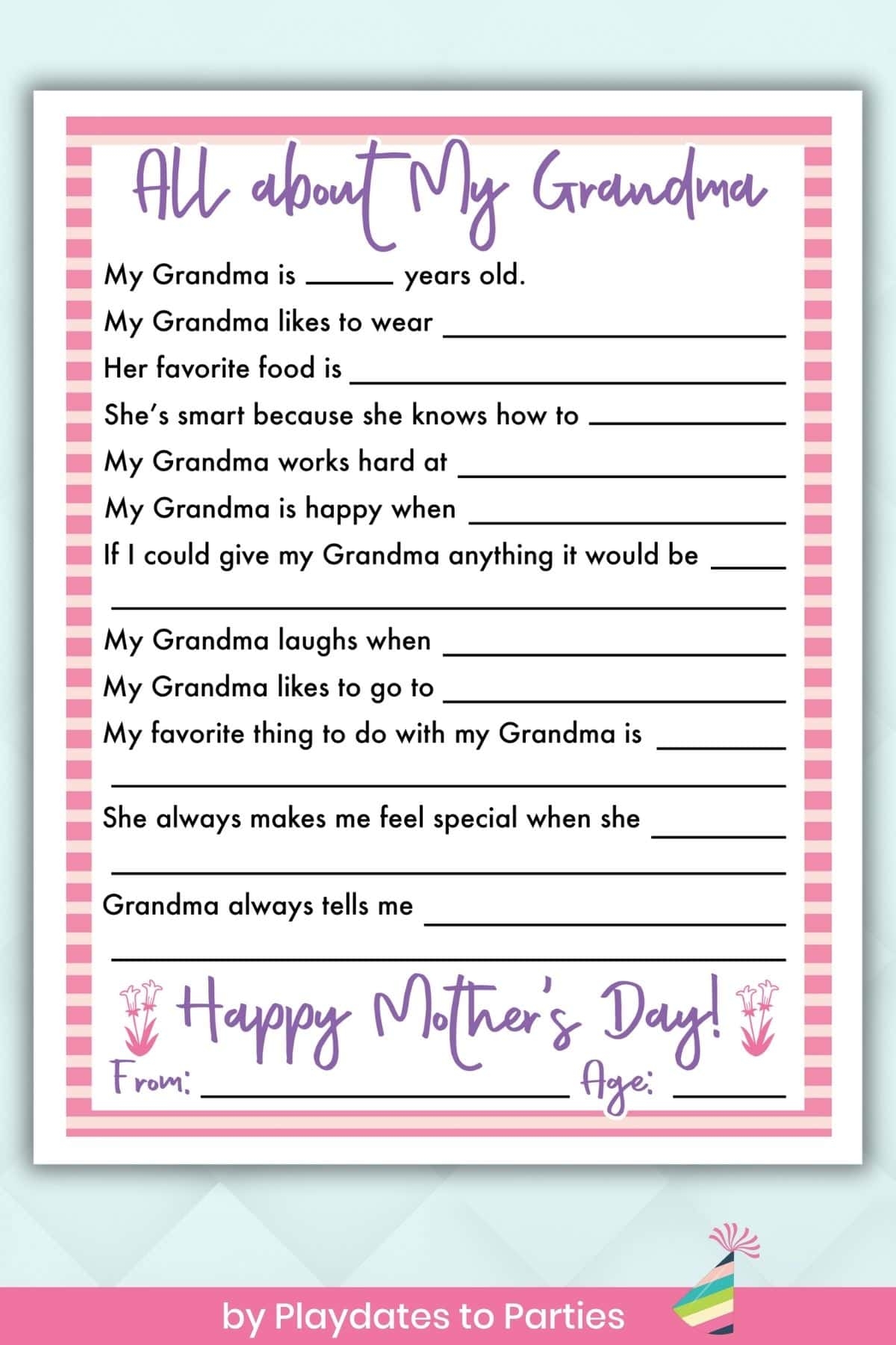 all about grandma printable