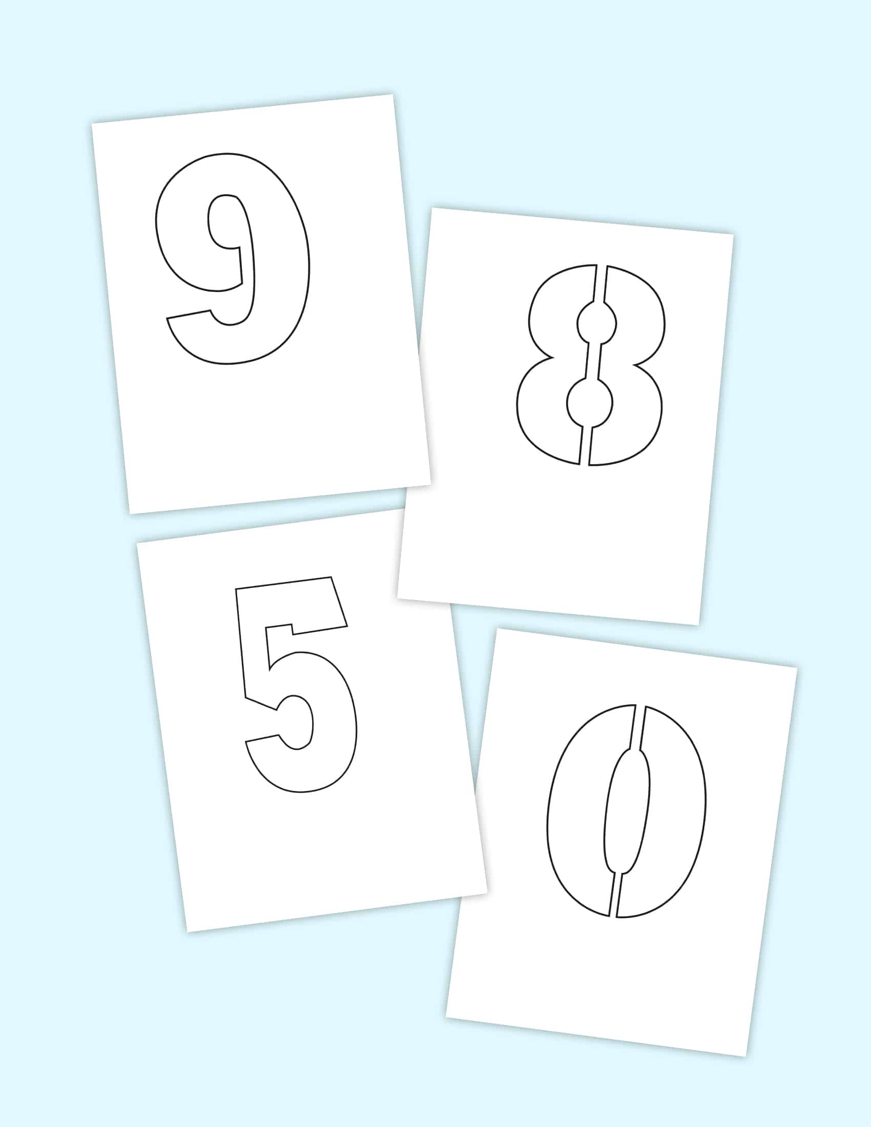 printable number stencils