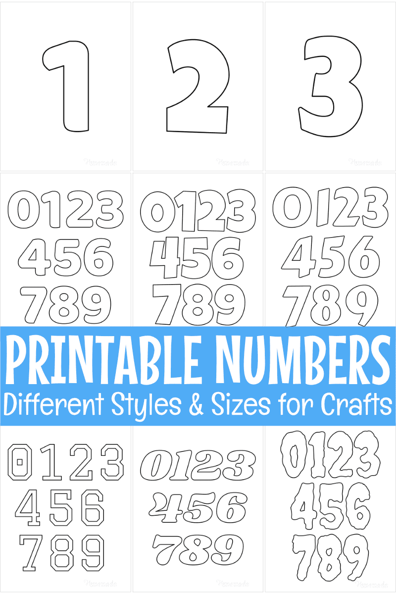 Free Printable Numbers For Crafts Free Printable Numbers For Crafts
