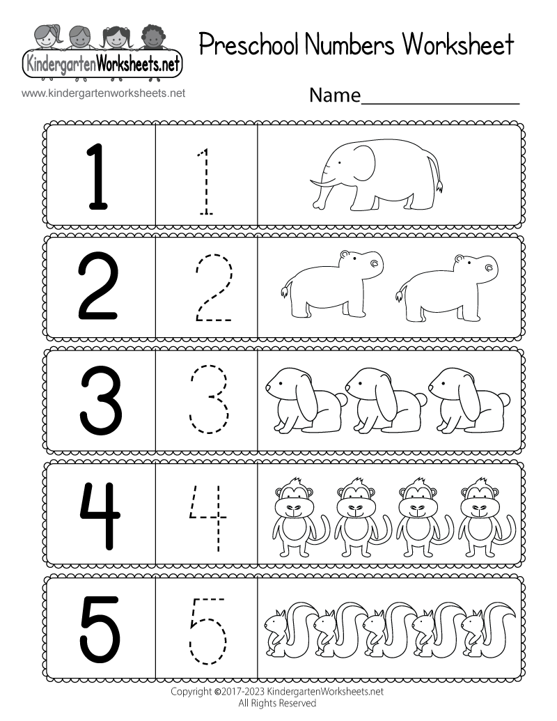 free printable preschool worksheets