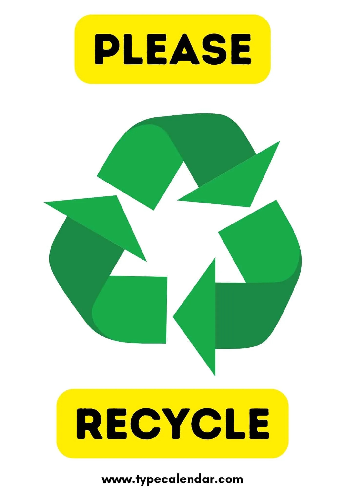 Free Printable Recycle Sign Templates PDF Trash Can Free Printable Recycle Sign Templates PDF Trash Can