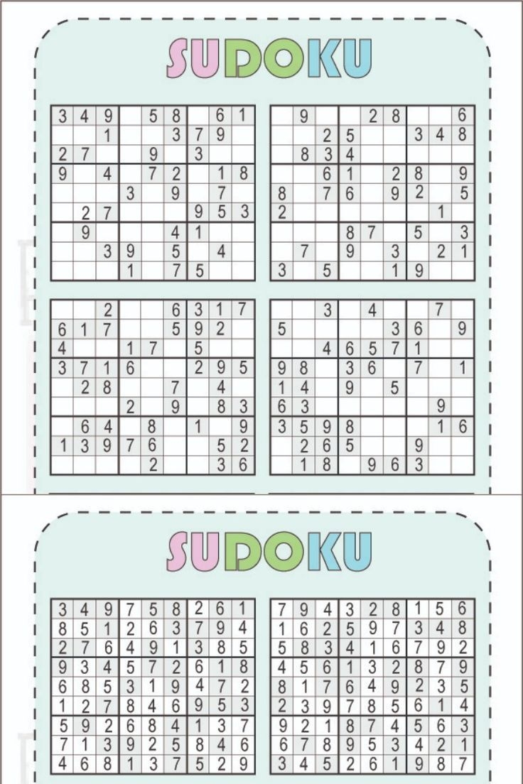 Free Printable Sudoku 6 Per Page PDF Includeed With Solution Worksheets Library