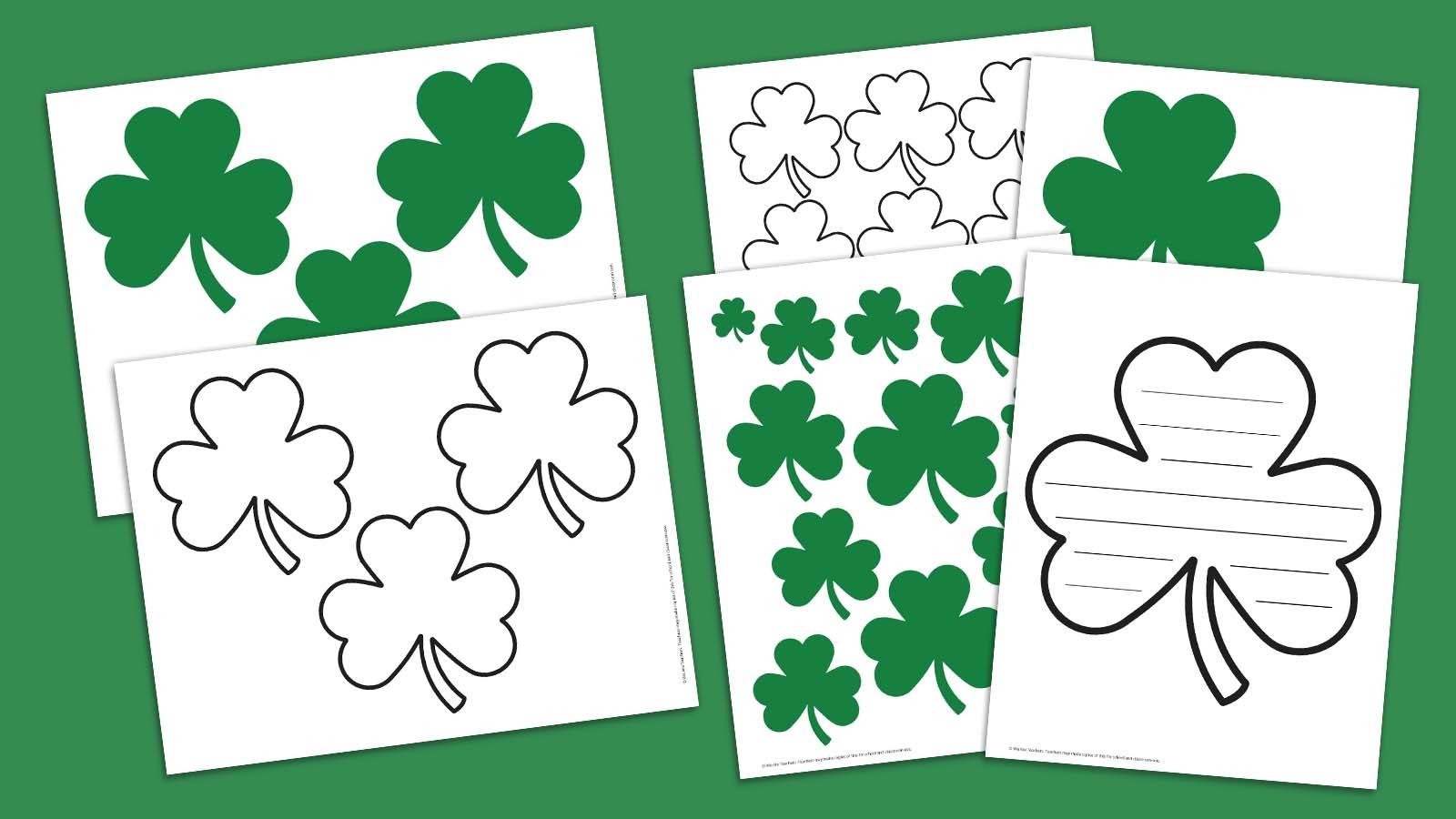 Free Shamrock Printable Bundle For St Patrick s Day Free Shamrock Printable Bundle For St Patrick s Day