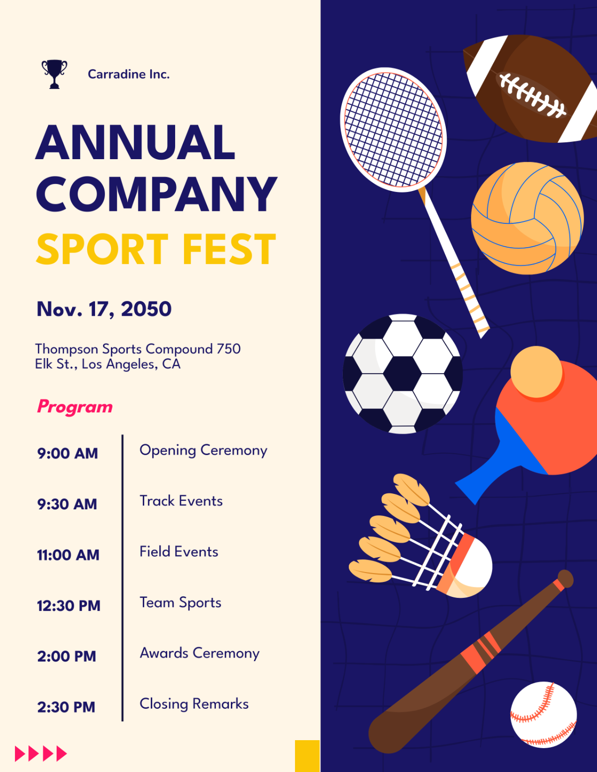 Sports Program Template