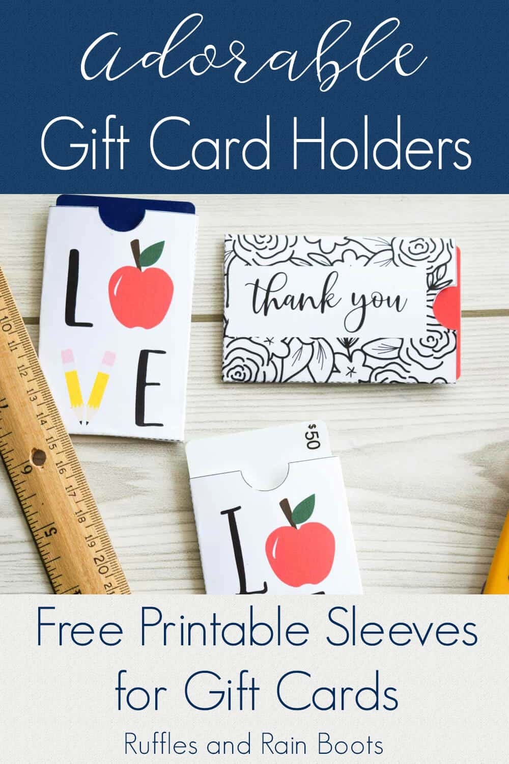Free Teacher Appreciation Gift Card Holders