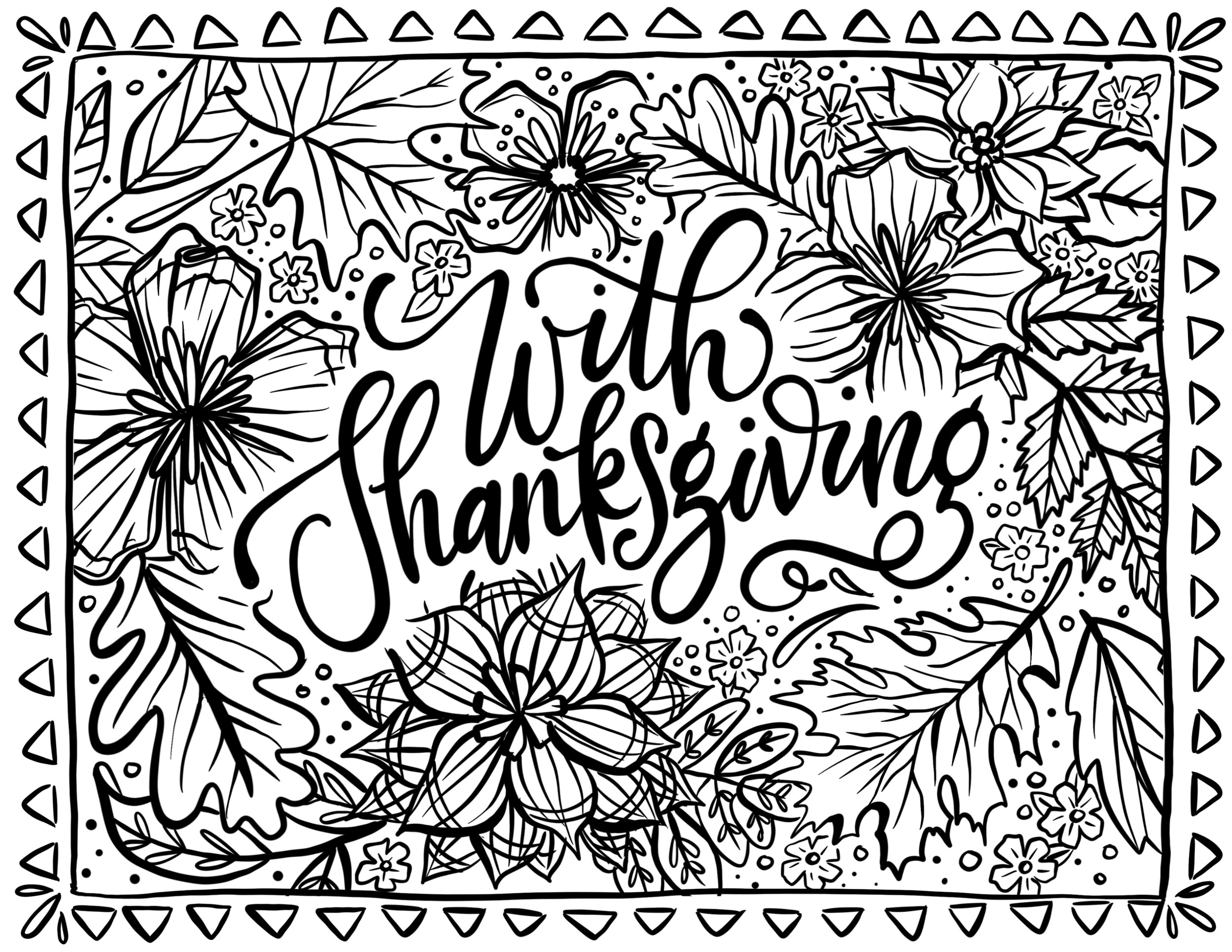 FREE Thanksgiving Coloring Page MakeWells