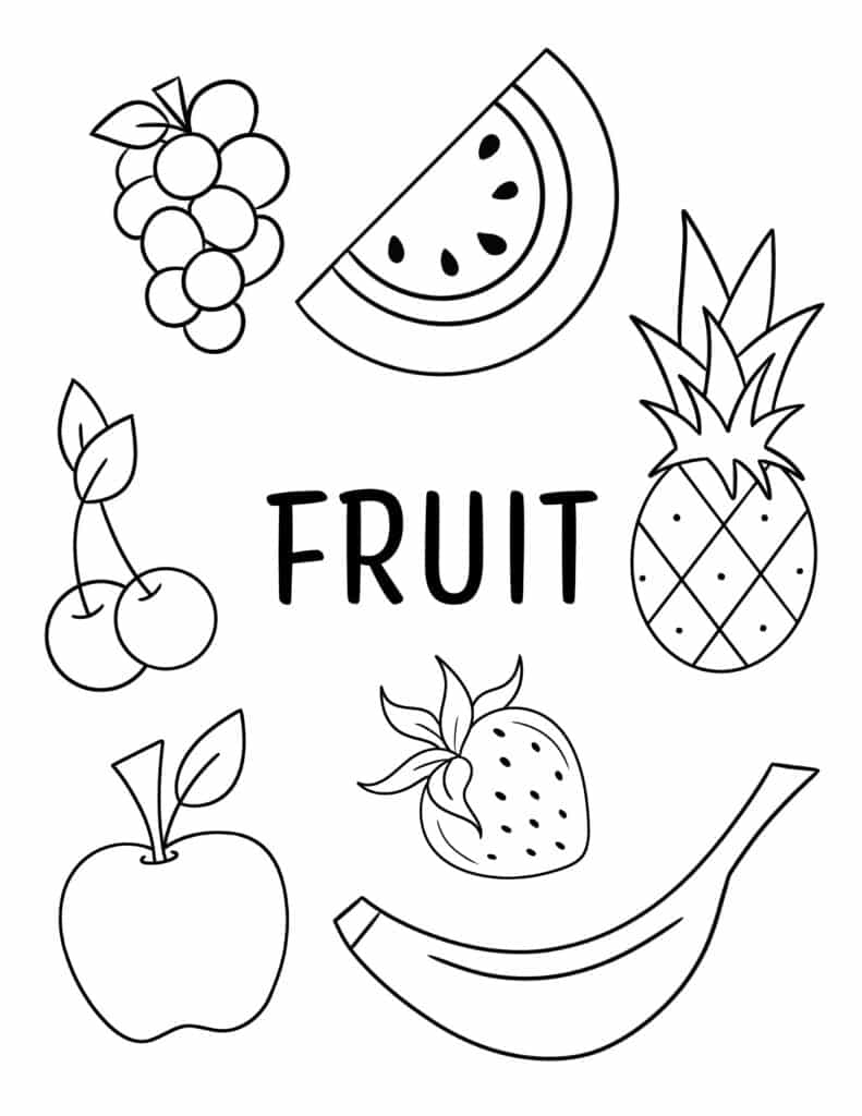 Free Printable Pictures Of Fruits And Vegetables