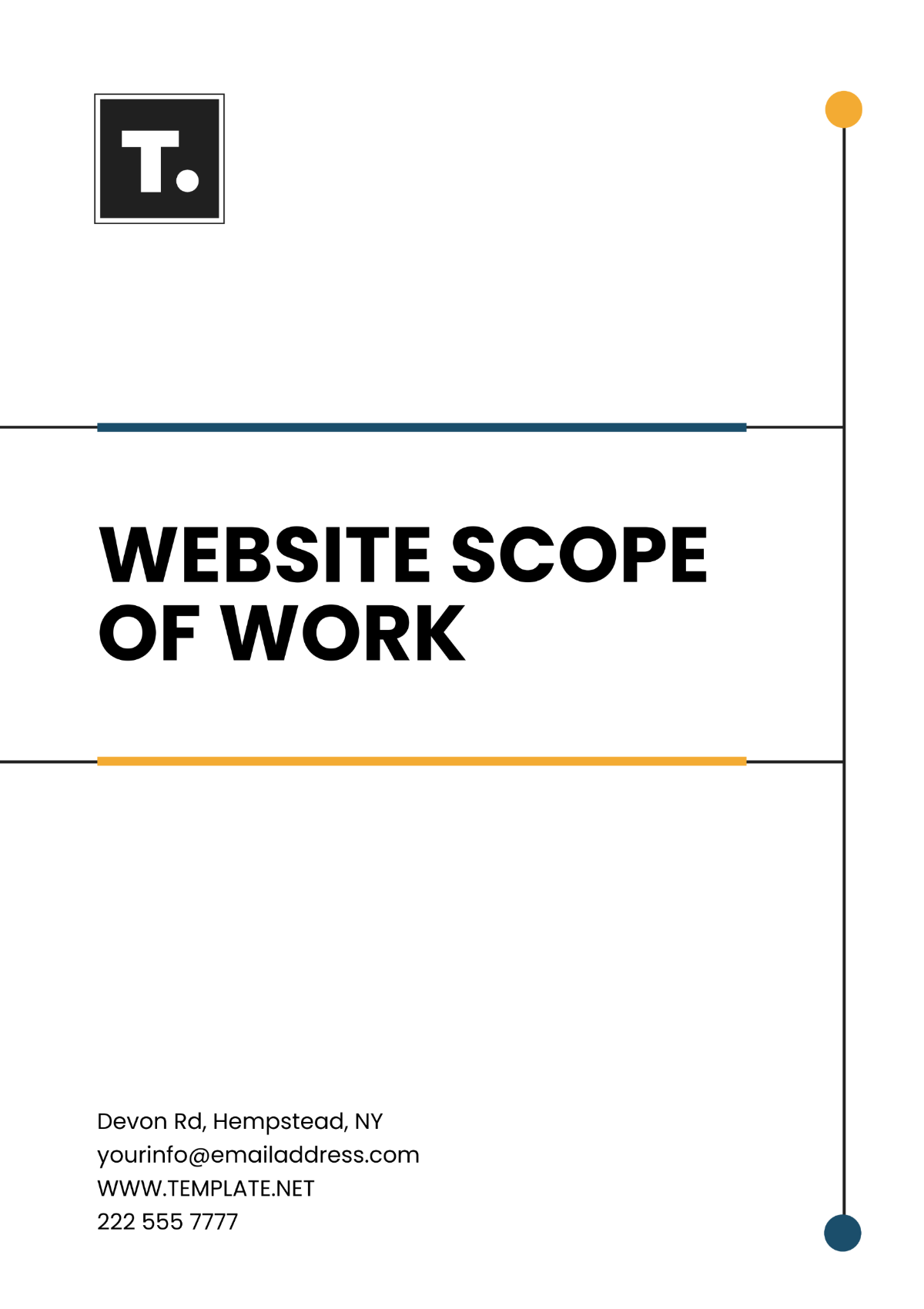 Free Website Scope Of Work Template To Edit Online