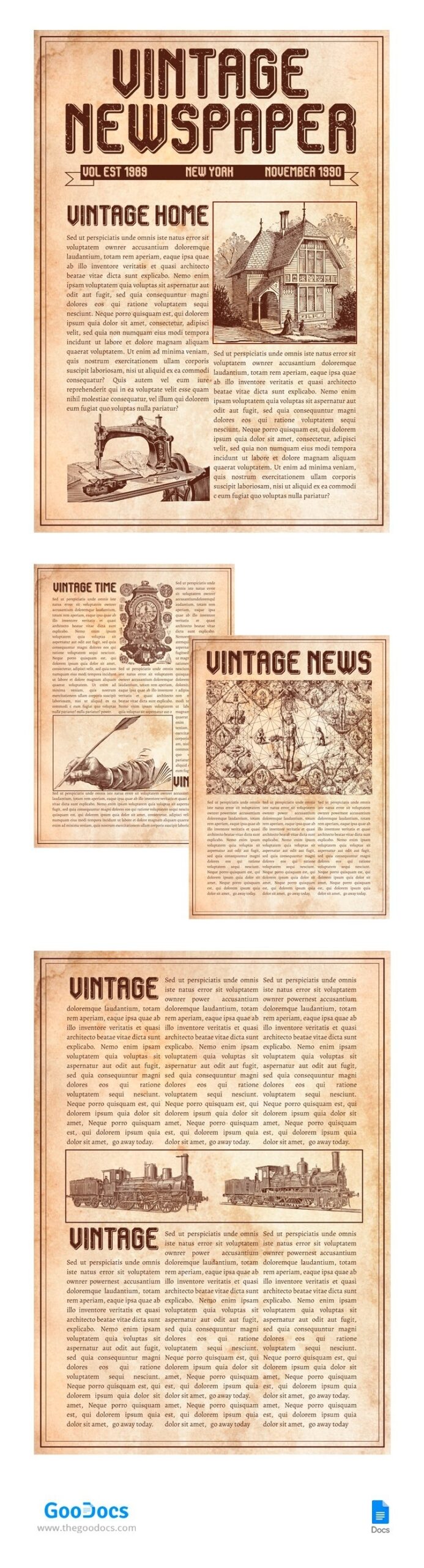 Free Western Vintage Newspaper Template For Google Docs And Microsoft Word Thegoodocs Free Western Vintage Newspaper Template For Google Docs And Microsoft Word Thegoodocs