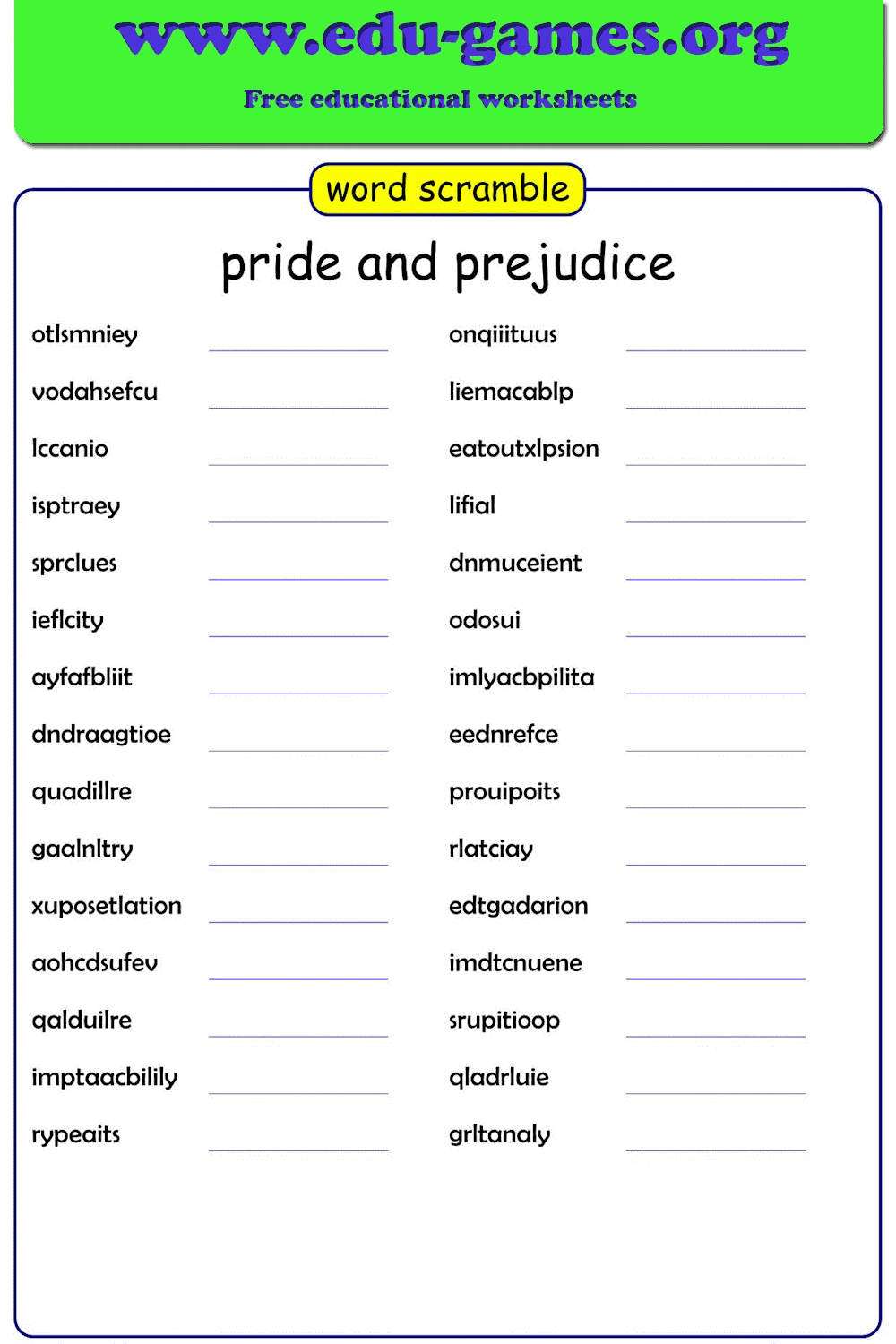 Free Word Scramble Maker