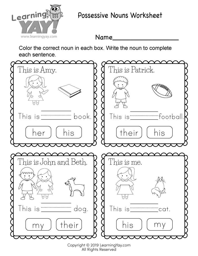 Free Worksheets For 1st Grade
