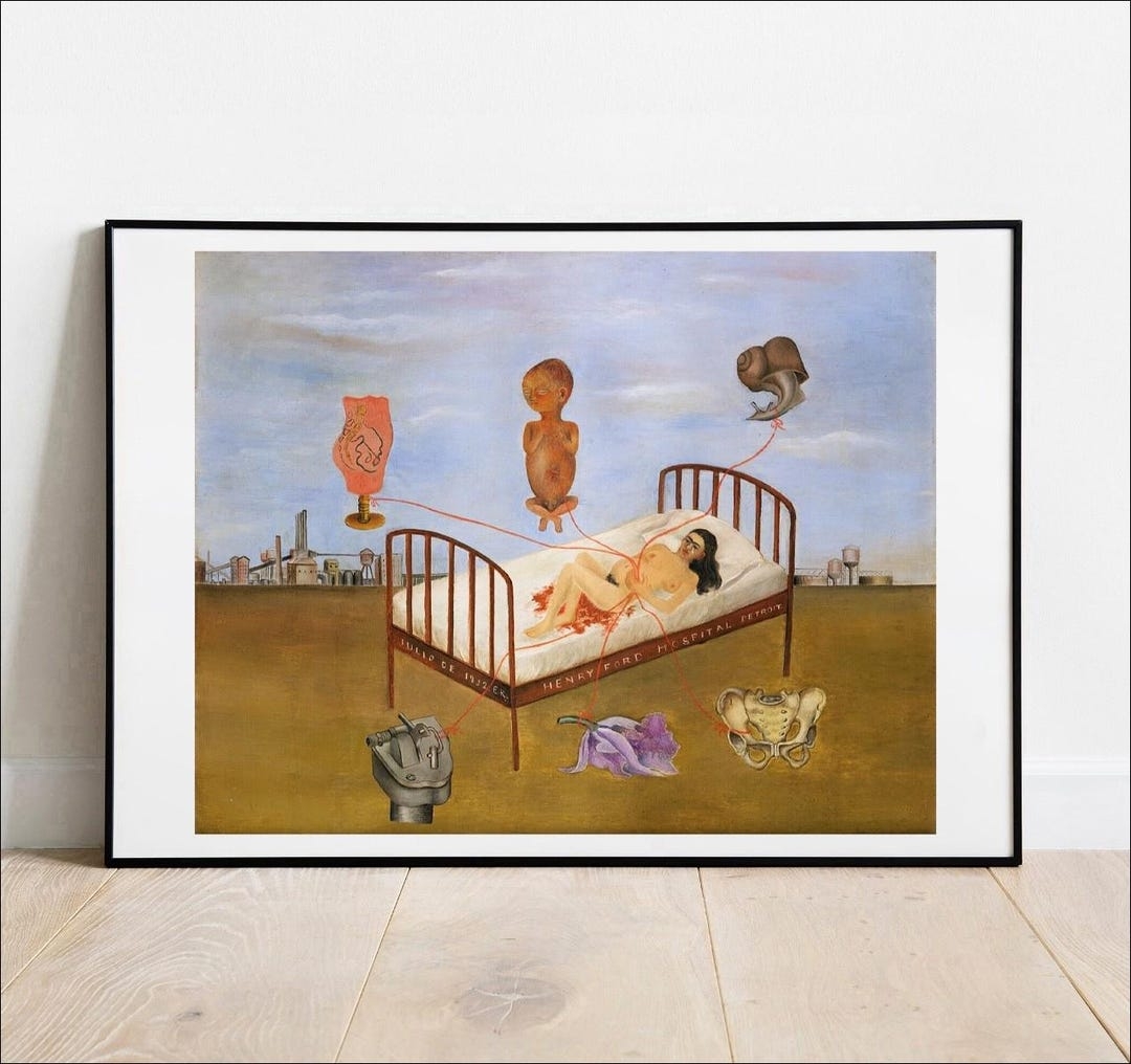 Frida Kahlo Henry Ford Hospital Print Famous Artist Gallery Wall Art Etsy Israel