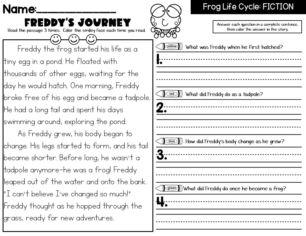 Frog Life Cycle Fiction And Nonfiction Reading Passages With Text Evidence Teaching Ideas Made Easy