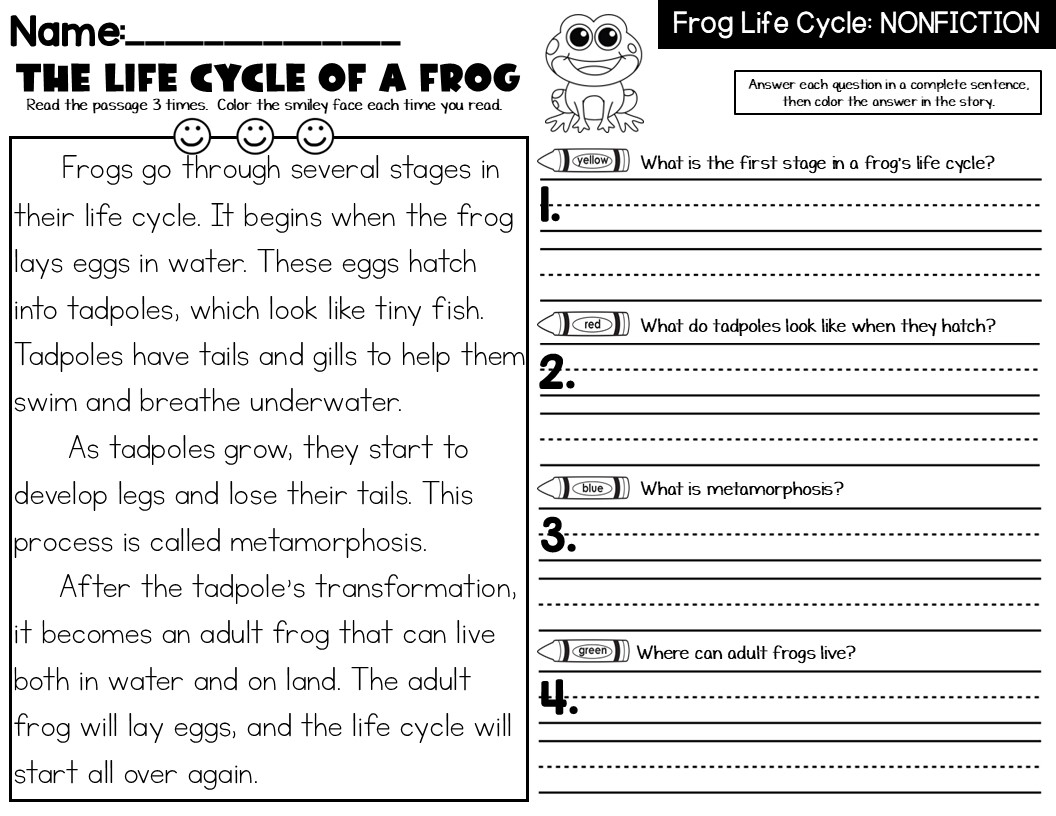 reading comprehension for 2nd graders