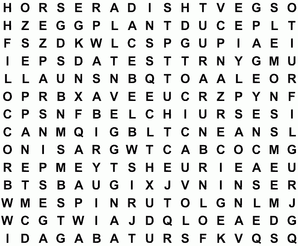 Fruits And Vegetables A Z Large Print Word Search Puzzle