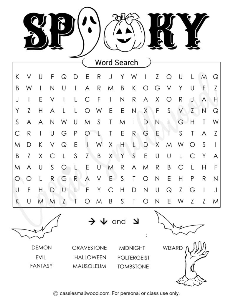 free word search printable