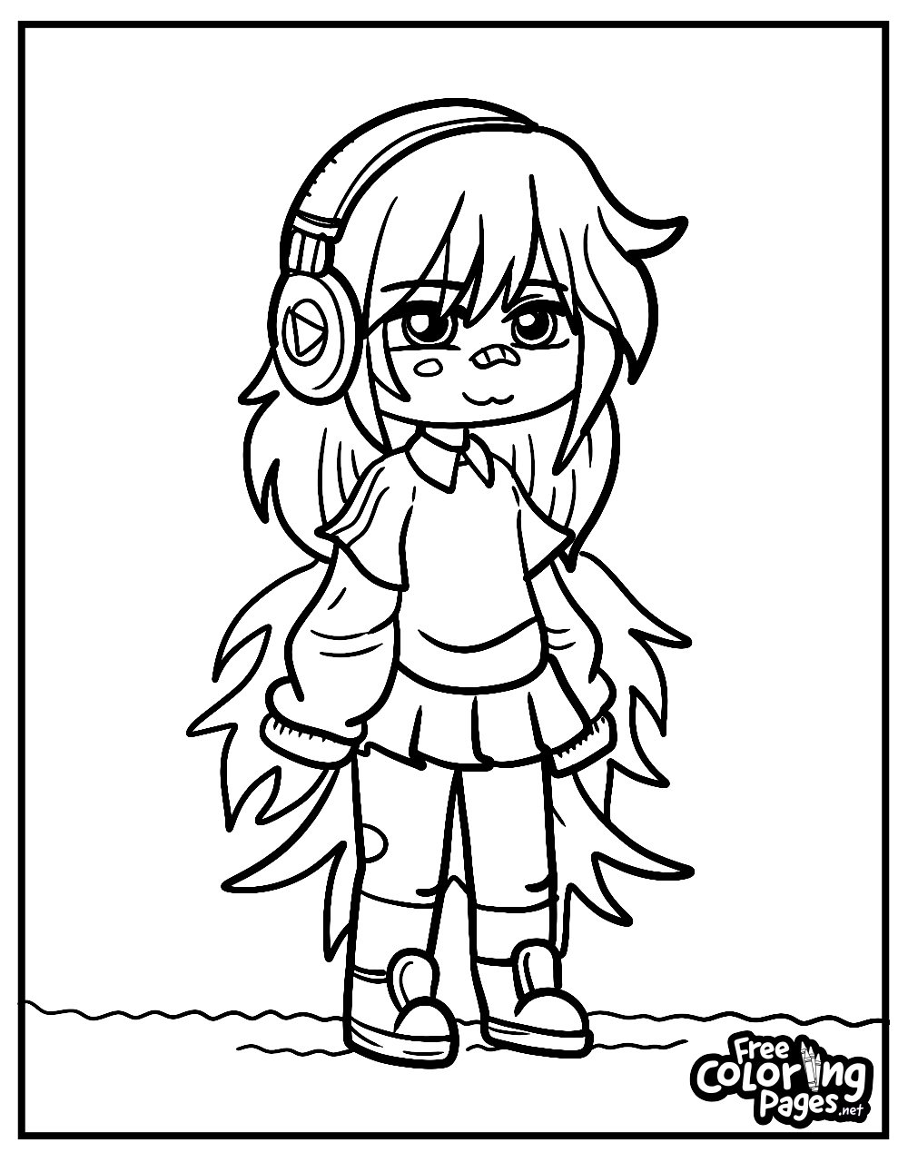 Gacha Life Coloring Pages Free Coloring Pages