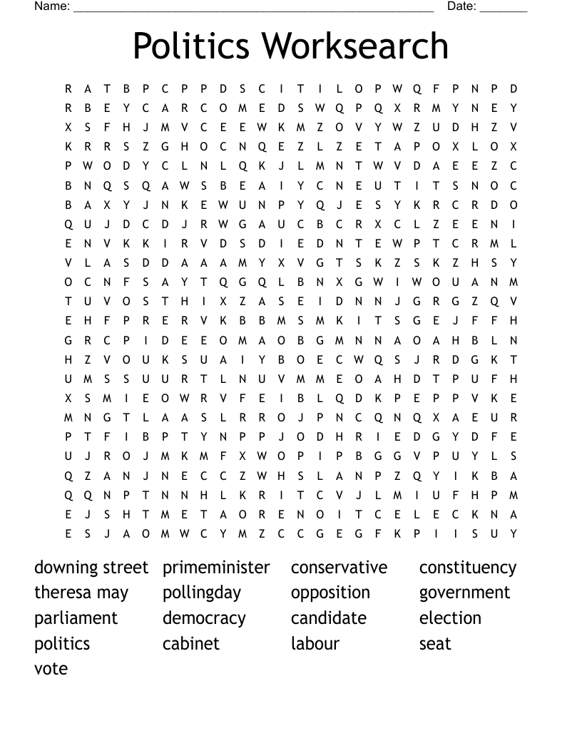 election day word search