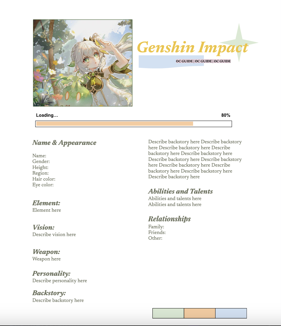 Genshin Impact OC Template For Google Docs Templates And Tutorials Genshin Impact OC Template For Google Docs Templates And Tutorials