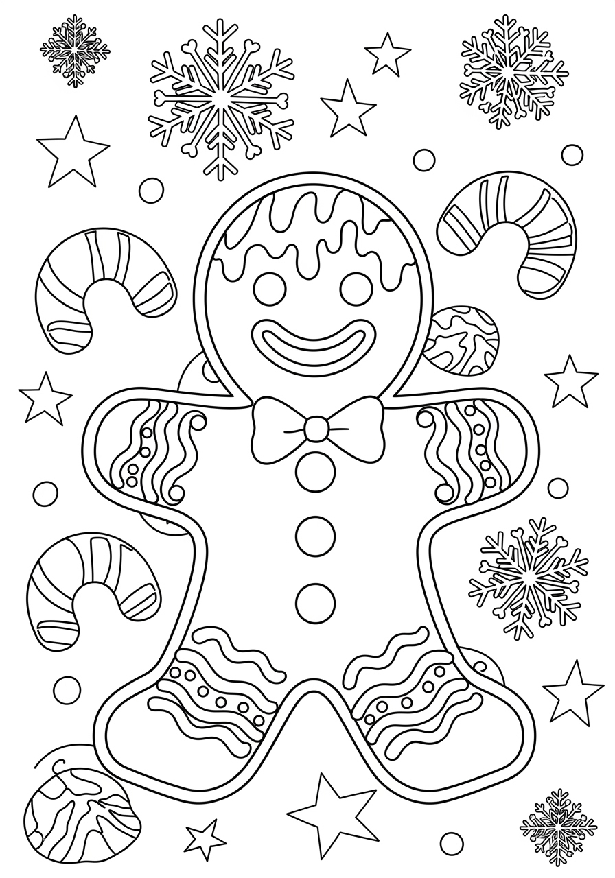 gingerbread man coloring sheet