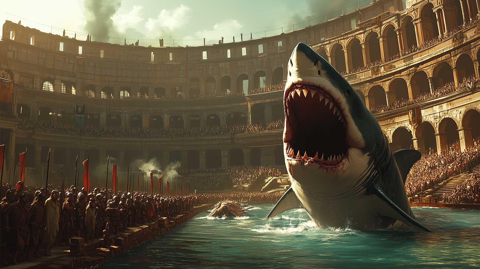 Gladiator II Has A Naval Battle With Sharks Inside The Colosseum