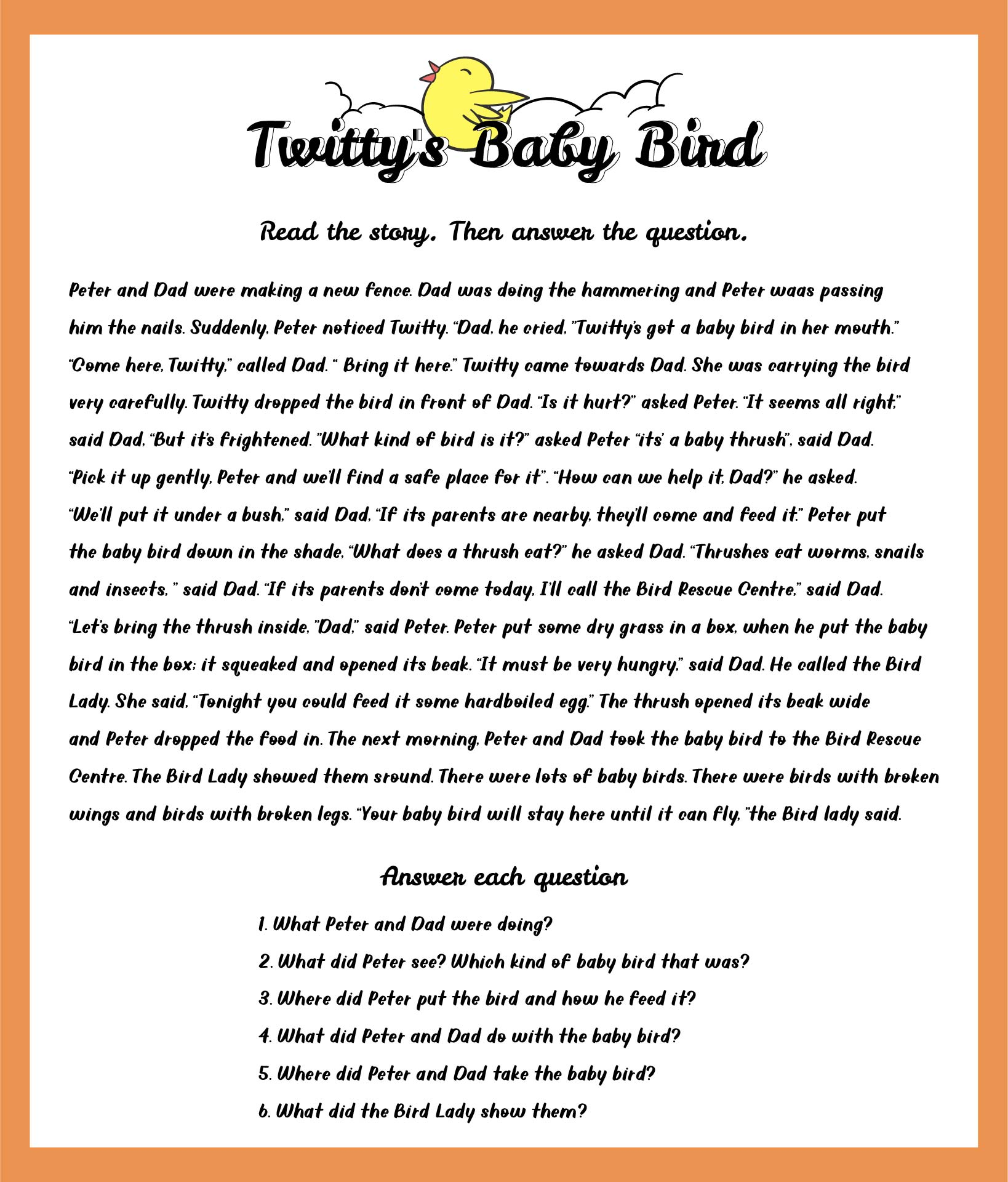 4th grade reading comprehension