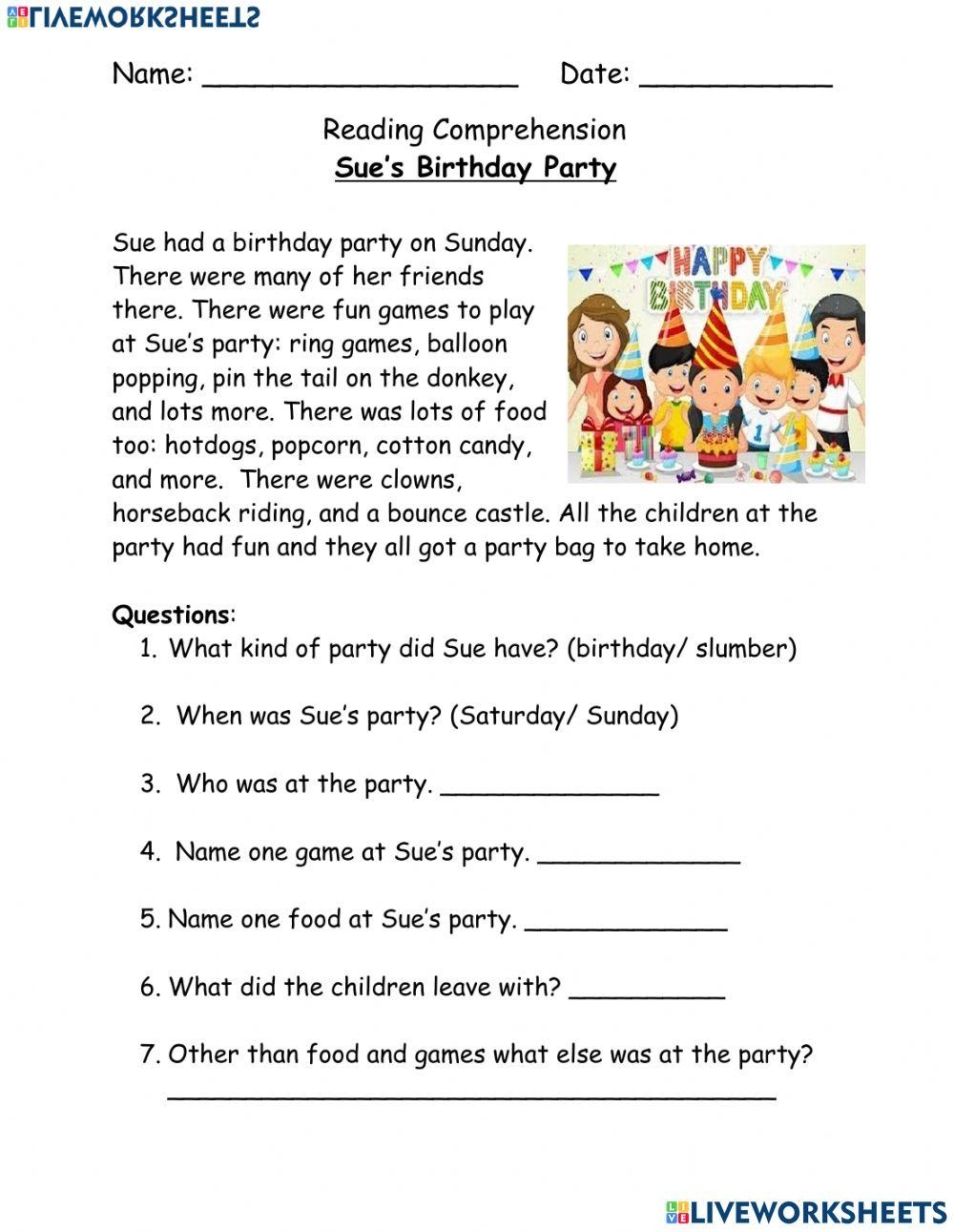 English For 6th Graders Worksheets