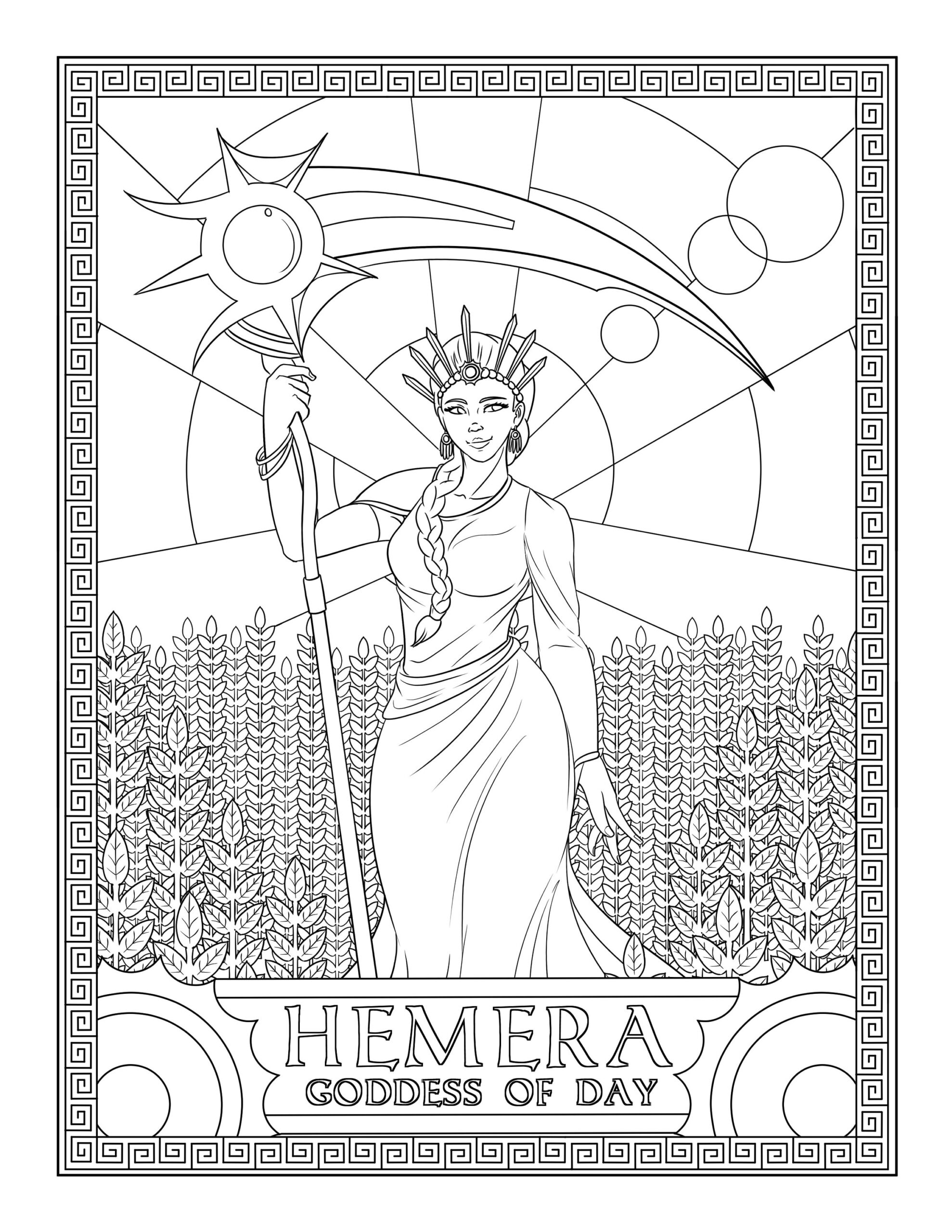 Greek Goddesses group 6 Coloring Pages Download printable Etsy