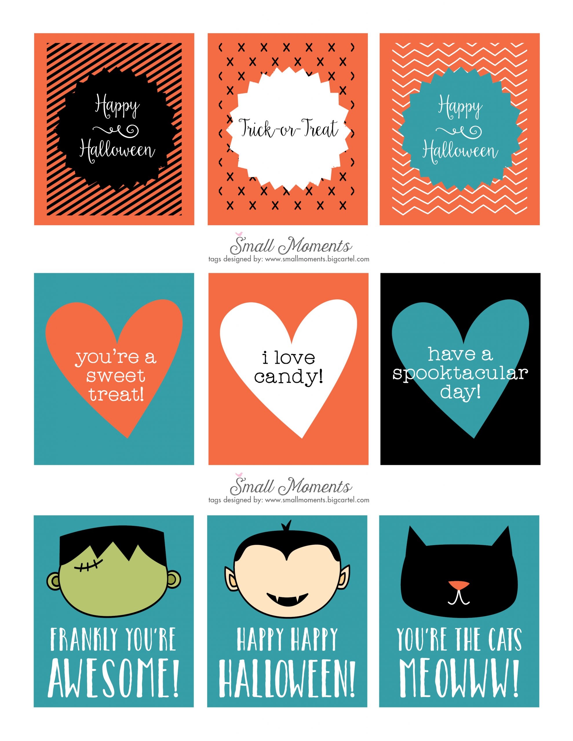 happy halloween tags free printable