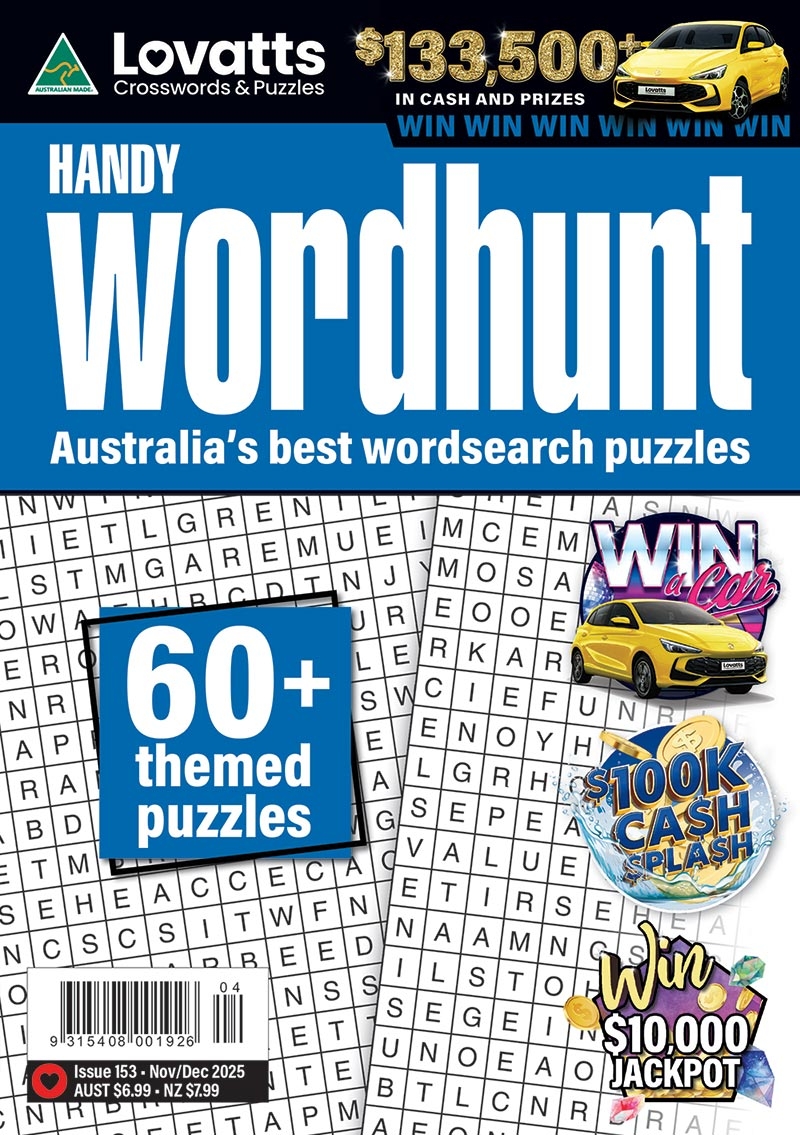 Handy Wordhunt Magazine Lovatts Crosswords Puzzles