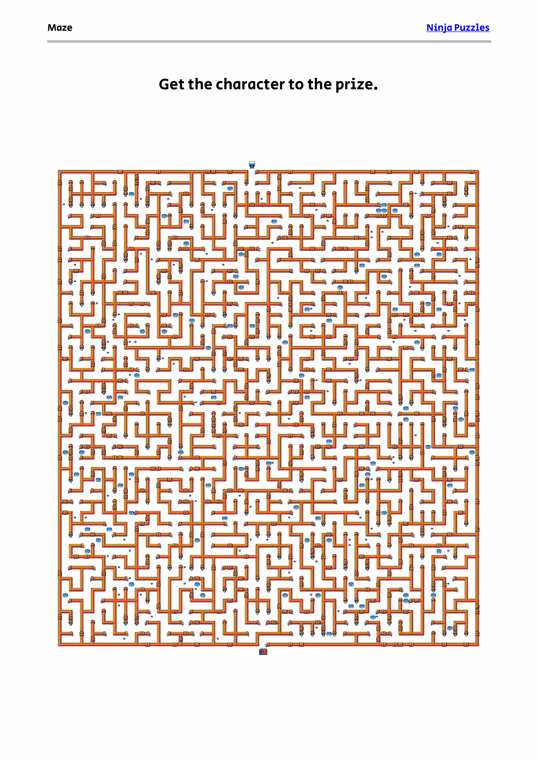 Hard Maze 26 Free Printable PDF Puzzle