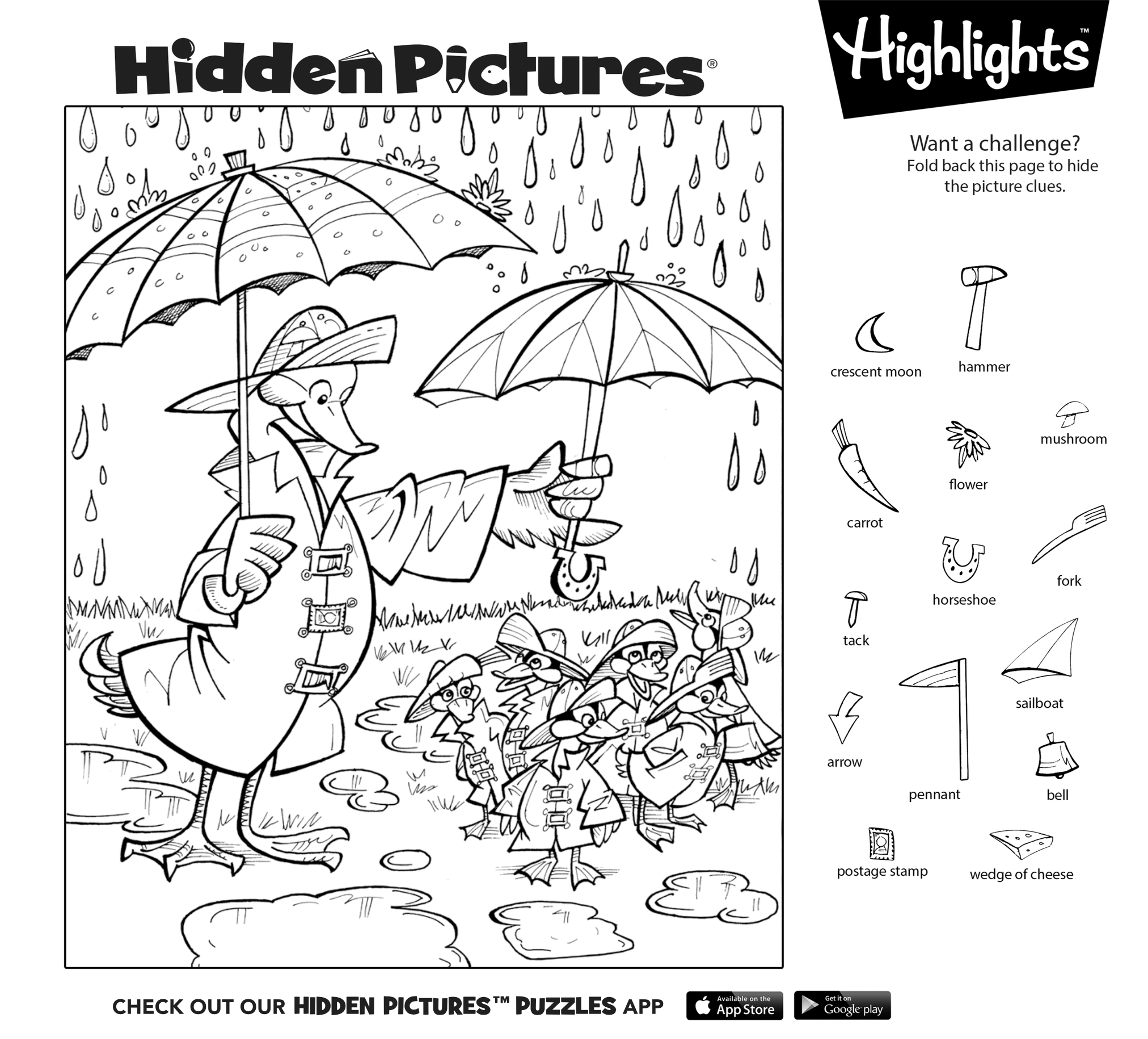 free hidden pictures to print