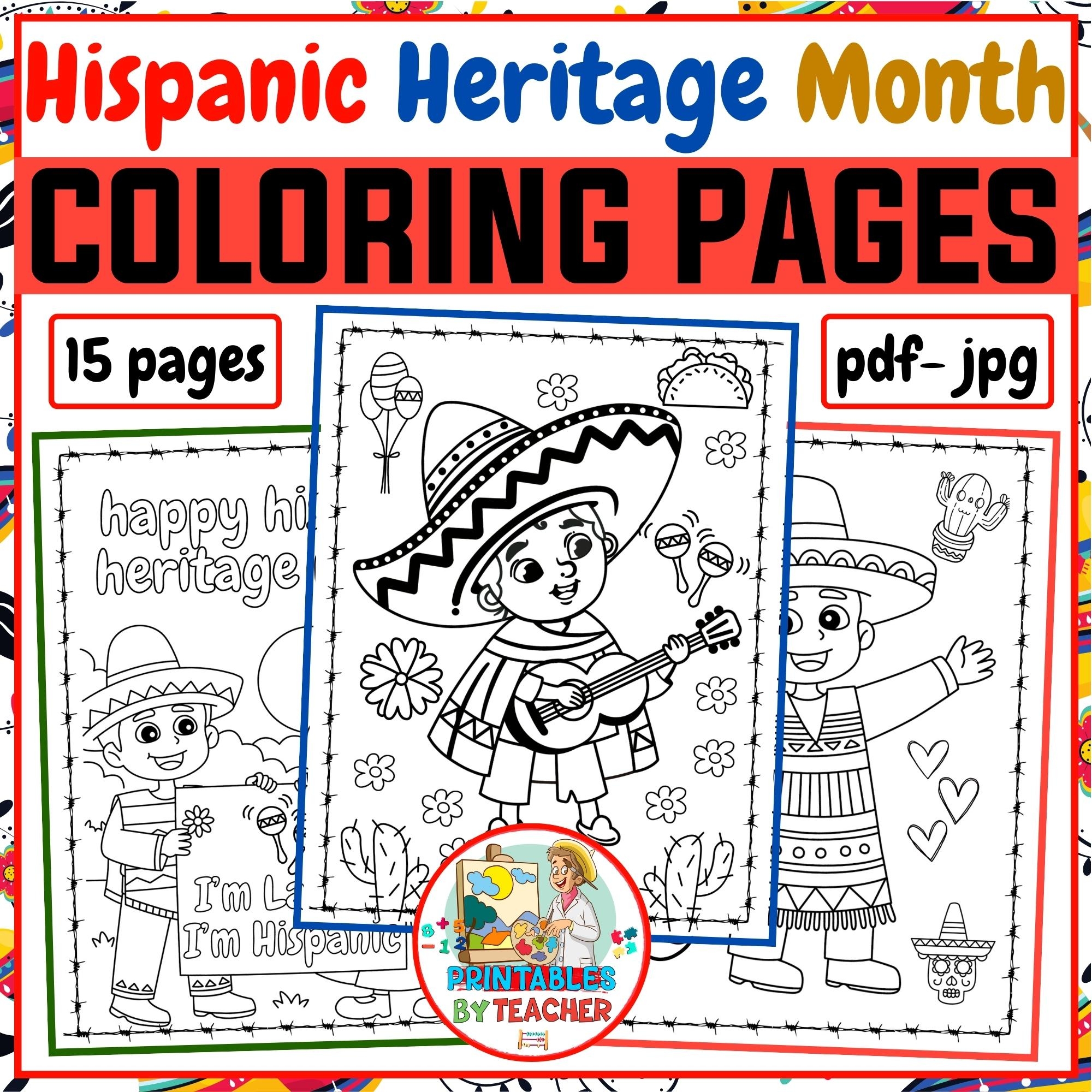 Hispanic Heritage Month Coloring Pages Hispanic Heritage Month Coloring Sheets Made By Teachers