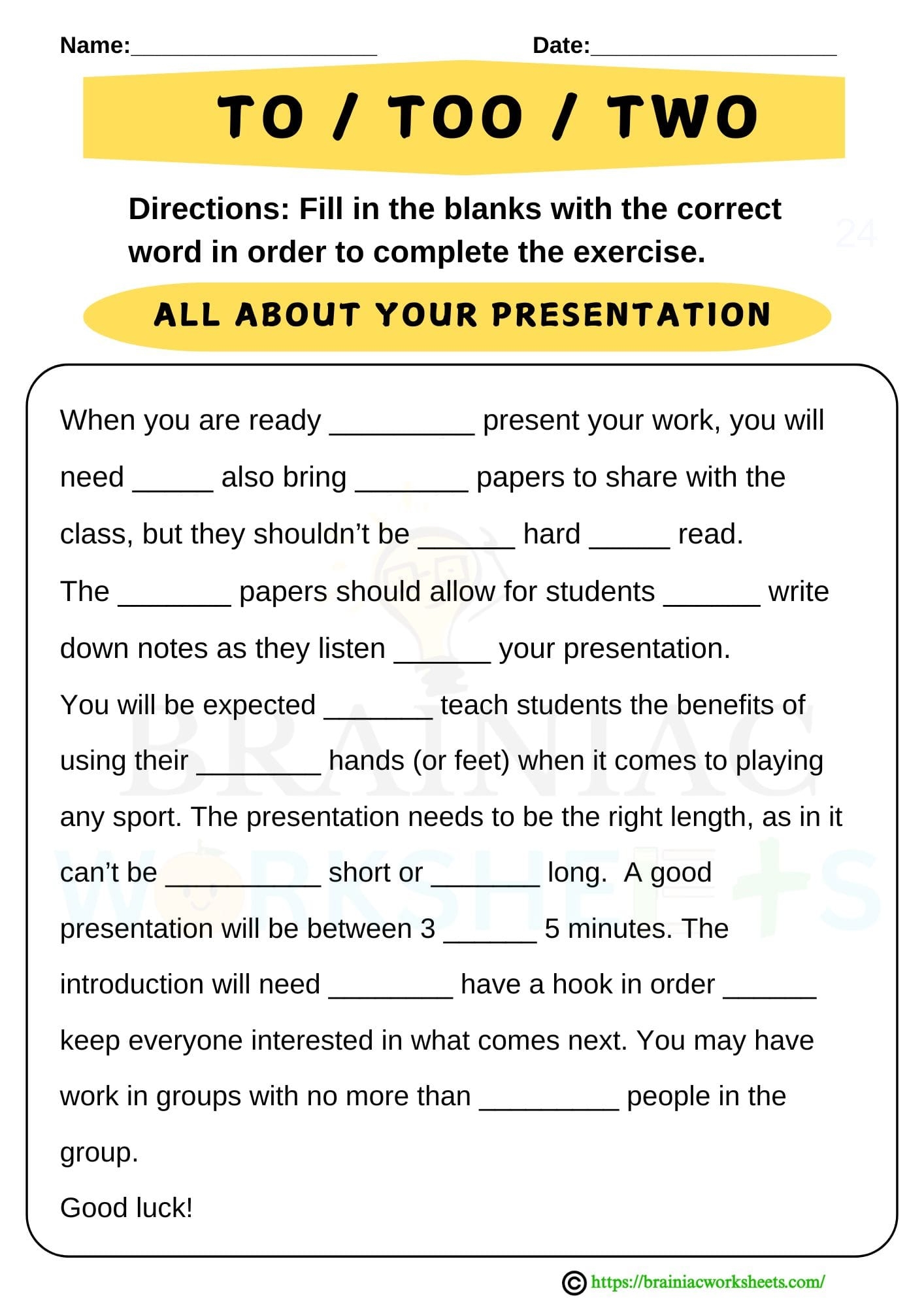 Homophones To Too Two English Worksheet For Class 3 Brainiac Worksheets Homophones To Too Two English Worksheet For Class 3 Brainiac Worksheets