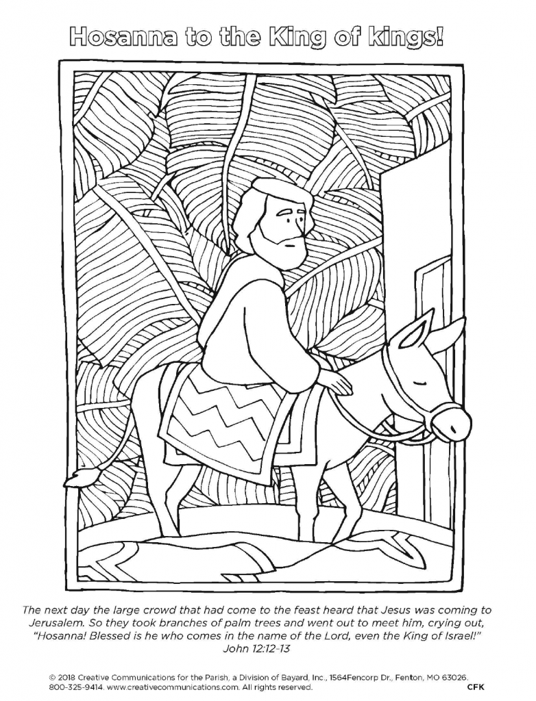 Hosanna To The King Of Kings Coloring Sheet For Palm Sunday CATECHIST Magazine