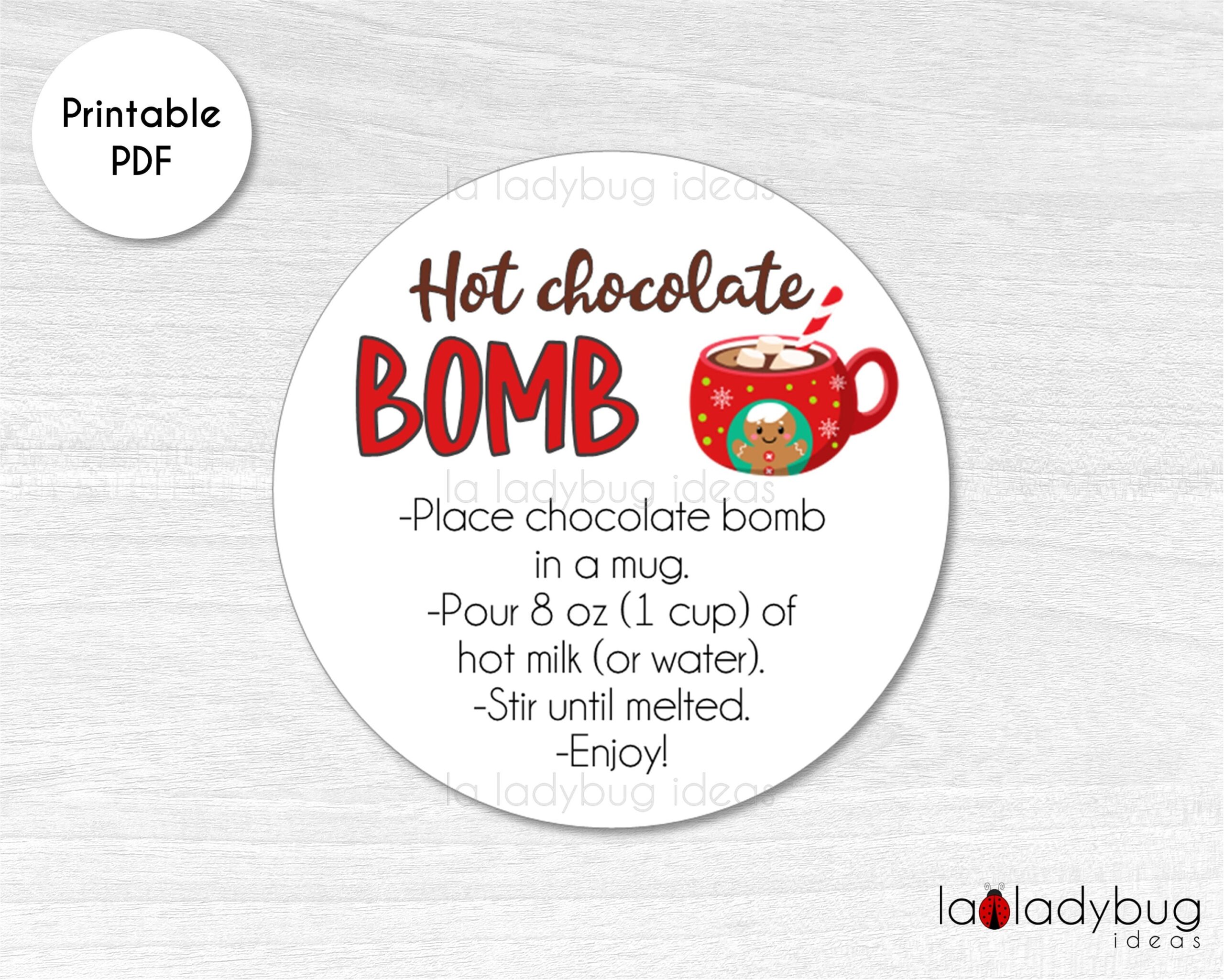 Hot Chocolate Bombs Instructions Printable