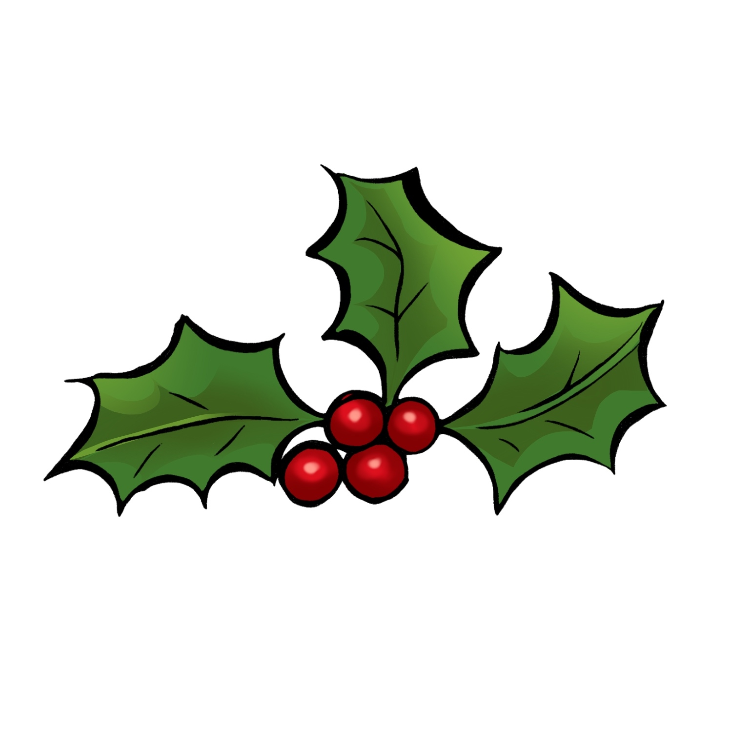 printable holly leaves