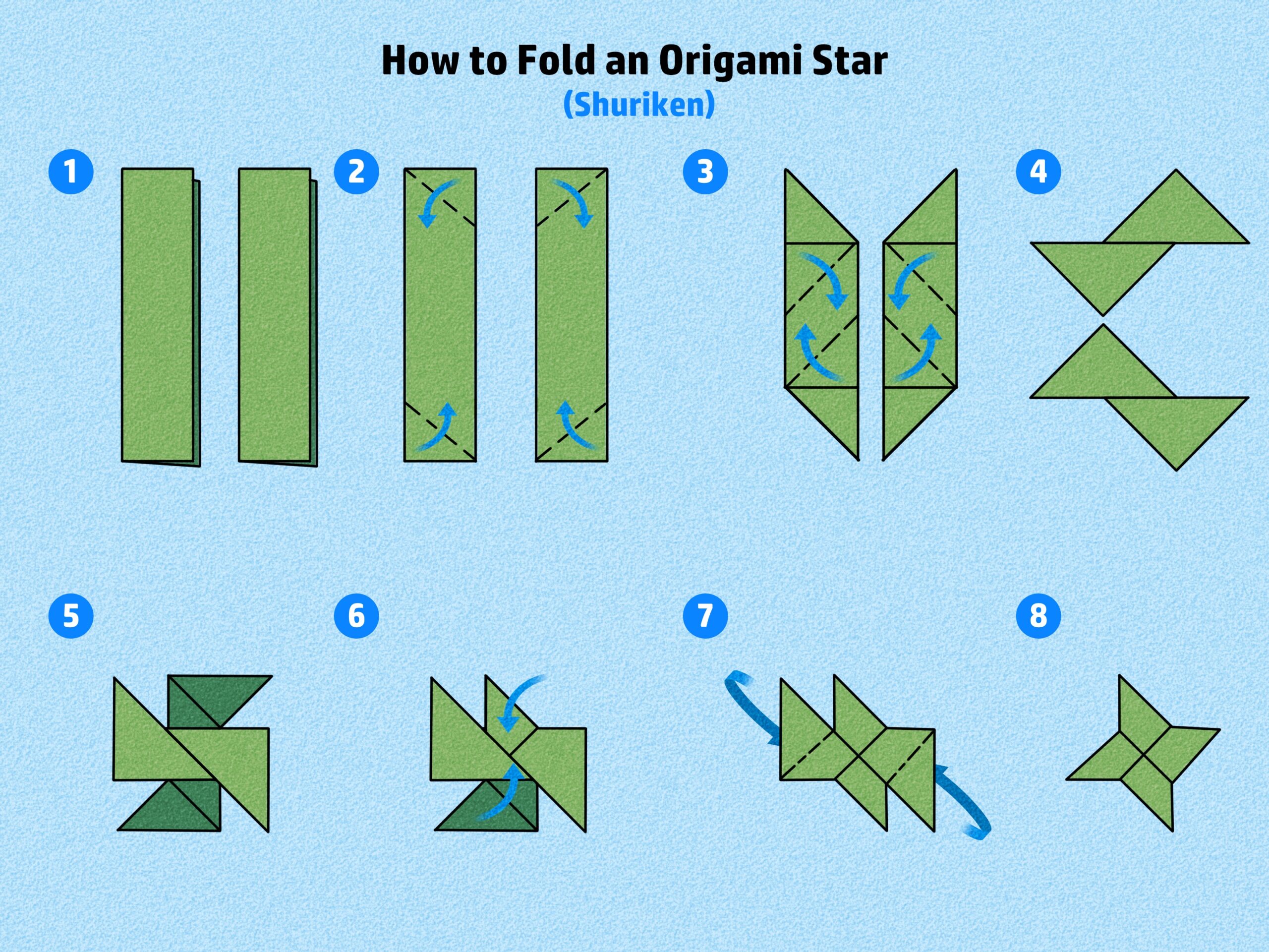 Origami Paper Ninja Stars
