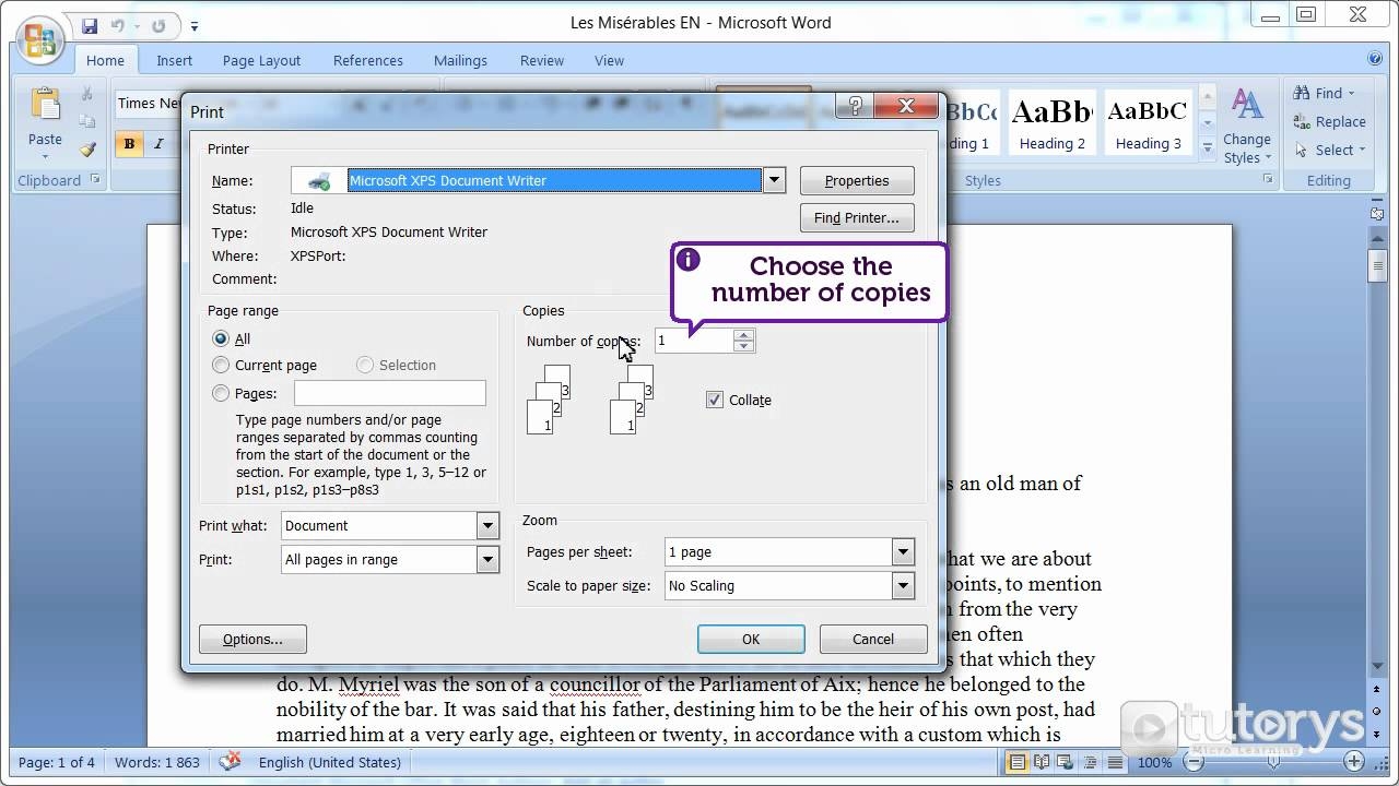 How To Print A Word 2007 Document YouTube How To Print A Word 2007 Document YouTube