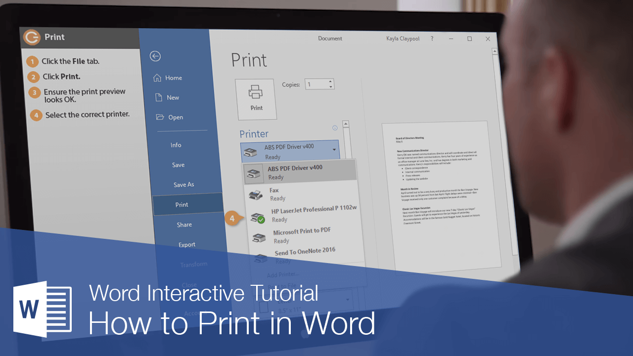 How To Print In Word CustomGuide How To Print In Word CustomGuide