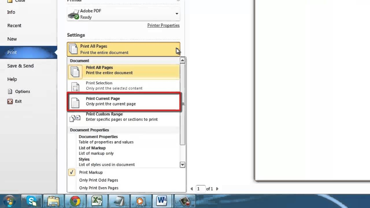 How Do I Print From Word
