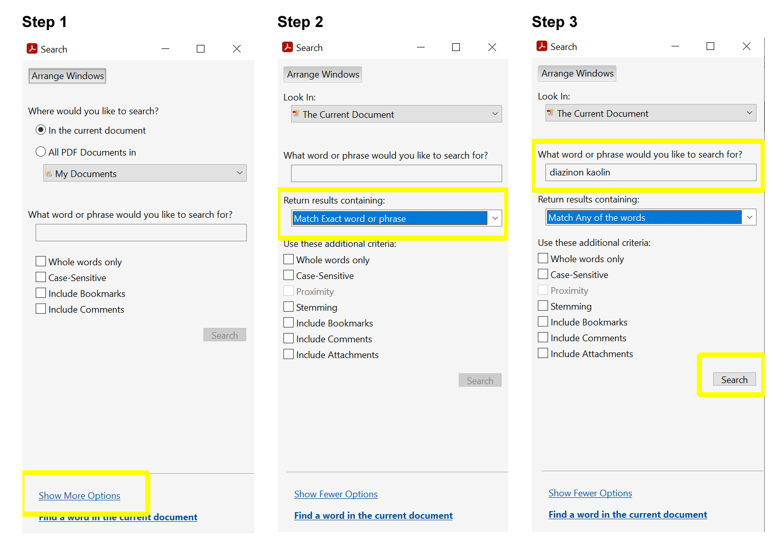 How To Search For Words Or Phrases In A PDF Document US EPA How To Search For Words Or Phrases In A PDF Document US EPA